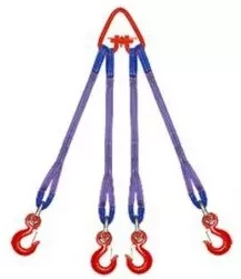 Строп текстильный четырехветвевой 4СТ 2.5 т L=4 м SF7 30 мм Звено РТ- 3