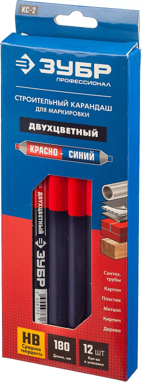 Карандаш разметочный двухцветный серия ПРОФЕССИОНАЛ купить в Тюмени