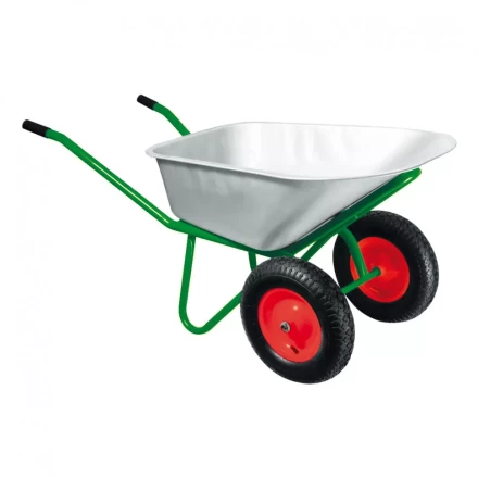 Тачка садово-строительная двухколесная усиленная грузоподъемность 320 кг объем 100 л Kronwerk 689235 купить в Тюмени