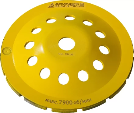 Чашка STAYER &quot;PROFESSIONAL&quot; алмазная сегментная двухрядная, высота 22,2мм, 180мм 33381-180 купить в Тюмени