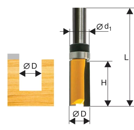 Фреза кромочная прямая ф19х26мм хв 8мм 10536 купить в Тюмени