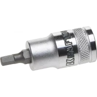 Торцовая бита-головка KRAFTOOL "INDUSTRIE QUALITAT", материал S2, HEX, сатинированная, 1/2", H5 27908-05_z01