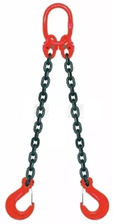 Строп цепной двухветвевой 2СЦ 11.2 т L=7.25м 8 кл на концах захваты 3Т6 купить в Тюмени