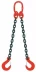 Строп цепной двухветвевой 2СЦ 11.2 т L=7.25м 8 кл на концах захваты 3Т6 купить в Тюмени