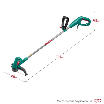 ЗУБР 400 Вт, ш/с 26 см, сетевой триммер (ТСН-26-400) купить в Тюмени