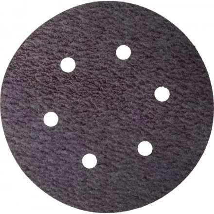 Круг шлифовальный URAGAN &quot;Универсальный водостойкий с покрытием стеарата цинка&quot; на липучке, 6 отв., P180, 150мм, 50шт 907-44113-180-50 купить в Тюмени