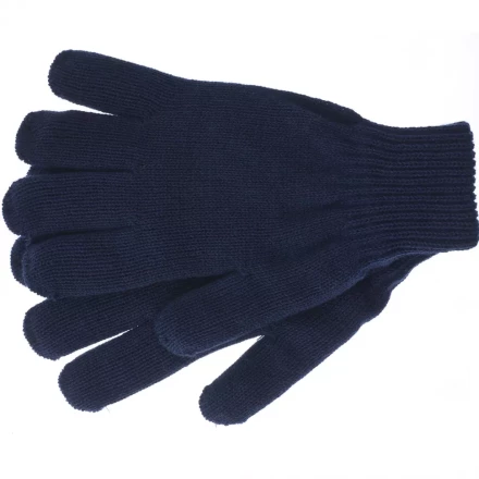 Перчатки трикотажные акрил двойные синий двойная манжета Сибртех Россия 68685 купить в Тюмени