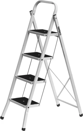 Лестница-стремянка СИБИН стальная c широкими ступенями, 4 ступени 38807-04 купить в Тюмени