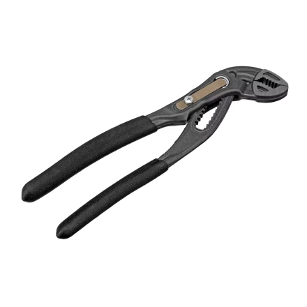 Клещи переставные Denzel 17905, кнопочный механизм, обливные рукоятки, 180 мм купить в Тюмени