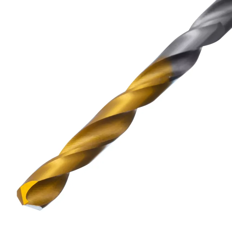 Сверло спиральное по металлу Denzel 4 x 75 мм, Р6М5, Golden Tip, 718229 купить в Тюмени