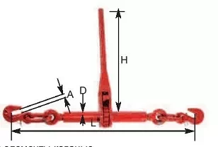 Стяжки цепные для крепления грузов с крюками  р-н 3.2 тонн L=4 метра купить в Тюмени