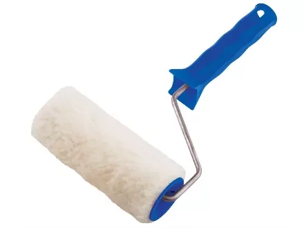 Валик из искусственного меха с ручкой 100 мм ворс 15 мм D - 48 мм полиэстер  СИБРТЕХ 80111 купить в Тюмени
