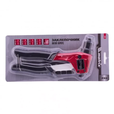 Заклепочник литой 200 мм заклепки 2,4-3,2-4,0-4,8 мм Pro Matrix 40546 купить в Тюмени
