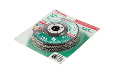 Круг Лепестковый Торцевой (КЛТ) HAMMER КЛТ 1 Ф125х22 Р40 213-016 купить в Тюмени
