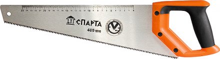 Ножовка по дереву 400 мм 7-8 TPI зуб-2D каленый зуб линейка двухкомпонентная рукоятка SPARTA 235015 купить в Тюмени