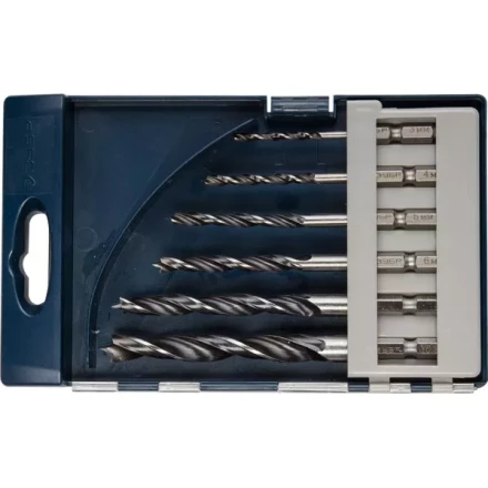 ЗУБР &quot;ЭКСПЕРТ&quot;. Набор сверл по дереву, М-образная заточка, шестигранный хвостовик 1/4&quot;, 6шт, 3-4-5-6-8-10 мм 29423-H6 купить в Тюмени