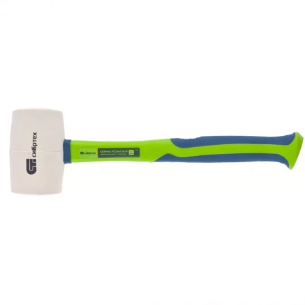 Киянка резиновая 225 г белая резина фибергласовая рукоятка СИБРТЕХ 11166 купить в Тюмени