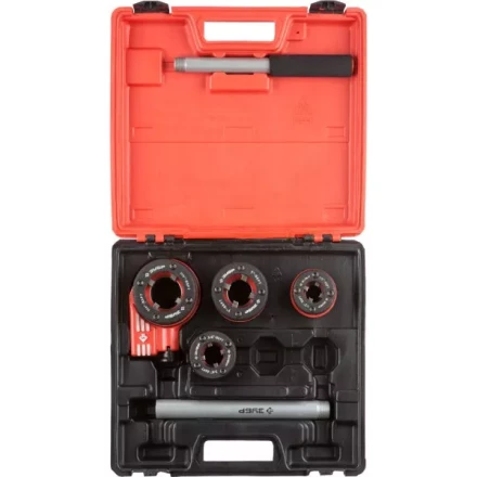 Набор ЗУБР &quot;ЭКСПЕРТ&quot; №4 резьбонарезной трубный в пластмассовом боксе, 1/2&quot; - 1 1/4&quot;, 5 предметов 28270-H4 купить в Тюмени