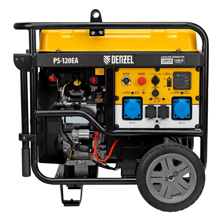 Генератор бензиновый Denzel PS-120EA, 12 кВт,230 В, 40л, разъём ATS,эл.старт купить в Тюмени