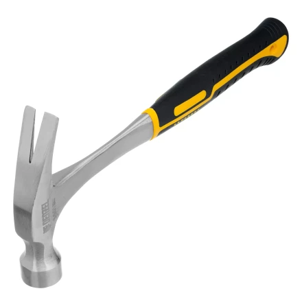 Молоток-гвоздодер 560 г Denzel 10424, цельнометаллический, двухкомпонентная рукоятка купить в Тюмени