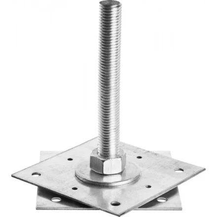 Анкер ЗУБР &quot;МАСТЕР&quot; регулируемый по высоте, 150х200х150мм, М24, 1шт 310265-150-24 купить в Тюмени