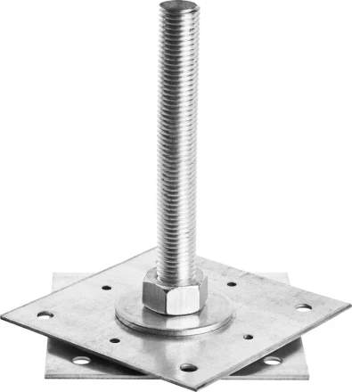 Анкер ЗУБР &quot;МАСТЕР&quot; регулируемый по высоте, 150х200х150мм, М24, 1шт 310265-150-24 купить в Тюмени