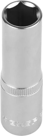 Головка торцовая ЗУБР &quot;МАСТЕР&quot; (1/2&quot;), удлиненная, Cr-V, FLANK, хроматированное покрытие, 13мм 27726-13 купить в Тюмени
