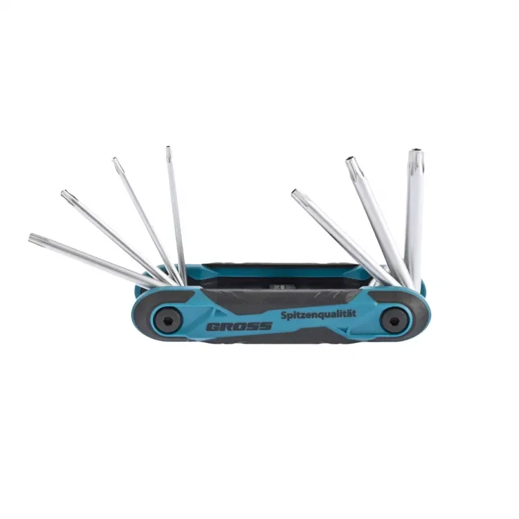 Набор ключей имбусовых Tamper-Torx TT10-TT40 CrV складные 7 шт Gross 16413 купить в Тюмени