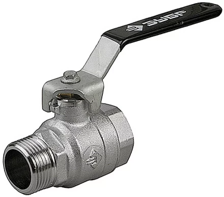 Кран шаровой ЗУБР полнопроходной &quot;мама-папа&quot;, ручка, хромиров латунь, 1/2&quot; 4-51321-C-1/2 купить в Тюмени