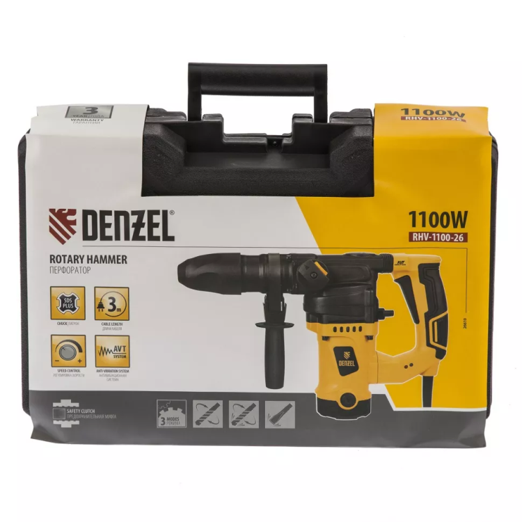 Перфоратор RHV-1100-26 Denzel 26610 купить в Тюмени