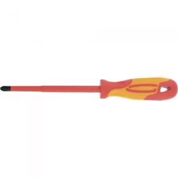 Отвертка диэлектрическая SL5,5*125мм CrMo до 1000В двухкомпонентная рукоятка Gross 12943