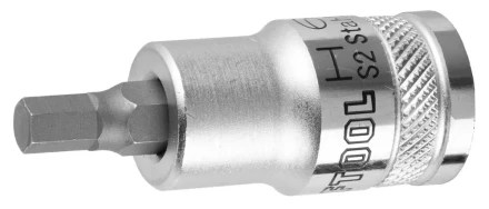 Торцовая бита-головка KRAFTOOL &quot;INDUSTRIE QUALITAT&quot;, материал S2, HEX, сатинированная, 1/2&quot;, H6 27908-06_z01 купить в Тюмени