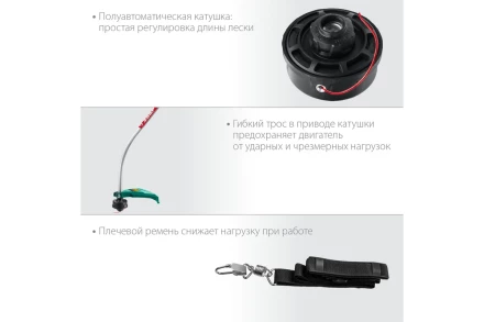 ЗУБР 1300 Вт, ш/с 38 см, сетевой триммер (ТСВ-38-1300) купить в Тюмени