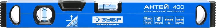 Уровень ЗУБР "ПРОФЕССИОНАЛ" "АНТЕЙ" с перископом, фрезерованная базовая поверхность, 2 цельные противоударные ампулы, 40см 34586-040_z01 купить в Тюмени