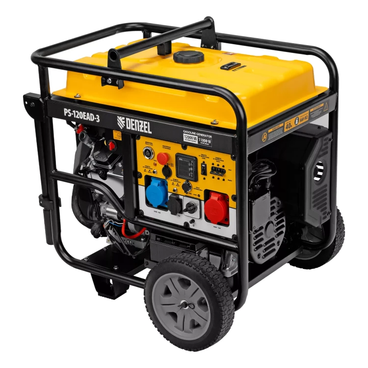 Генератор бензиновый Denzel PS-120EAD-3, 12 кВт,230/400 В, 40л, разъём ATS,перекл.режима,эл.старт купить в Тюмени