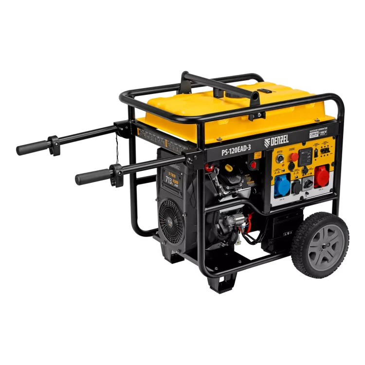 Генератор бензиновый Denzel PS-120EAD-3, 12 кВт,230/400 В, 40л, разъём ATS,перекл.режима,эл.старт купить в Тюмени
