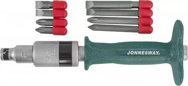 Ударная отвертка SL8  SL10  36мм 80мм   PH2  PH3  36мм 80мм 5 предметов AG010139 Jonnesway 48345 купить в Тюмени
