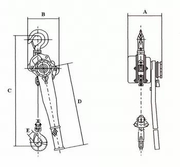 Таль ручная рычажная HSH-C LB г-п 2 тонн H=6 метра купить в Тюмени