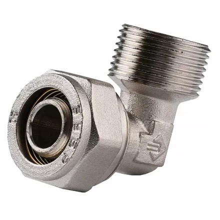 Уголок ЗУБР с наружной резьбой, цанга-штуцер, 3/4&quot;х20х2,0 мм, никель 51409-20-3/4 купить в Тюмени