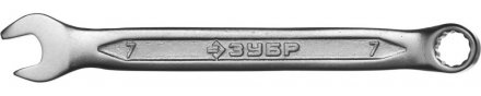 Ключ ЗУБР &quot;МАСТЕР&quot; гаечный комбинированный, Cr-V сталь, хромированный, 7мм 27087-07 купить в Тюмени