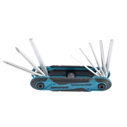 Набор ключей имбусовых универсальный PH SL HEX CrV складные 8 шт Gross 16414 купить в Тюмени