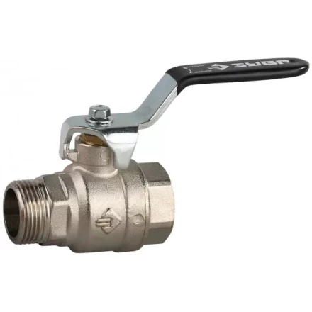 Кран шаровой ЗУБР полнопроходной &quot;мама-папа&quot;, ручка, хромиров латунь, 3/4&quot; 4-51321-C-3/4 купить в Тюмени