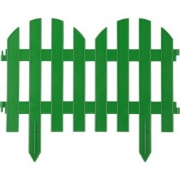 Забор декоративный GRINDA &quot;ПАЛИСАДНИК&quot;, 28x300см, зеленый 422205-G