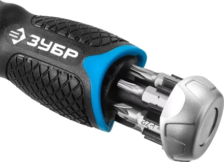 Набор ЗУБР &quot;ПРОФЕССИОНАЛ&quot;: Отвертка реверсив с двухкомп рукоят, насадки, CrMo, рукоят с отсеком для хранения бит, 38 предметов 25352-H38 купить в Тюмени