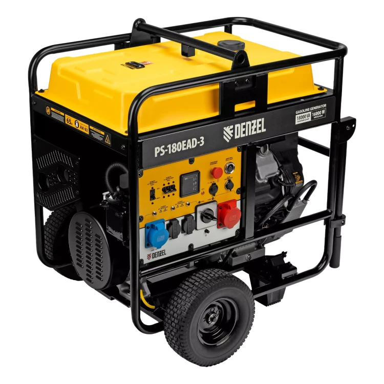 Генератор бензиновый Denzel PS-180EAD-3, 18 кВт,230/400 В, 65л, разъём ATS,перекл.режима,эл.старт купить в Тюмени