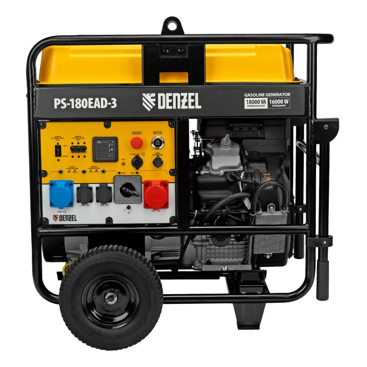 Генератор бензиновый Denzel PS-180EAD-3, 18 кВт,230/400 В, 65л, разъём ATS,перекл.режима,эл.старт купить в Тюмени