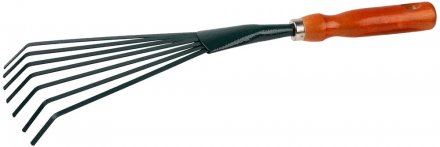 Грабельки GRINDA веерные с плоскими зубцами, из углеродистой стали с деревянной ручкой, 390 мм 8-421253_z01 купить в Тюмени