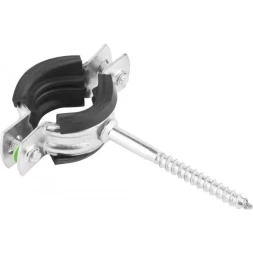 ЗУБР. Хомут трубный оцинкованный, с шурупом, 3/4", 1шт 37854-25-29-1