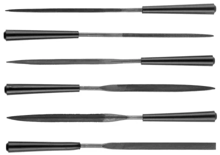 Набор STAYER &quot;MASTER&quot; Надфили, ручка из ПВХ, 100мм, 6шт 1603-10-H6_z01 купить в Тюмени