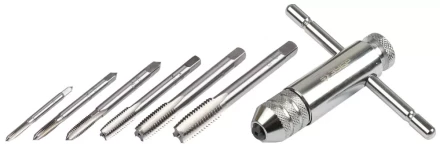 Набор ЗУБР &quot;МАСТЕР&quot; с металлореж. инструментом, метчики однопроходные М3-М10, метчикодержатель - на карточке, 7предметов 28127-H7 купить в Тюмени